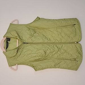 Eddie Bauer Lime Green Quilted Puffer Vest